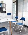 Klappstuhl 4er Set SPARKS Metall Blau / Weiß