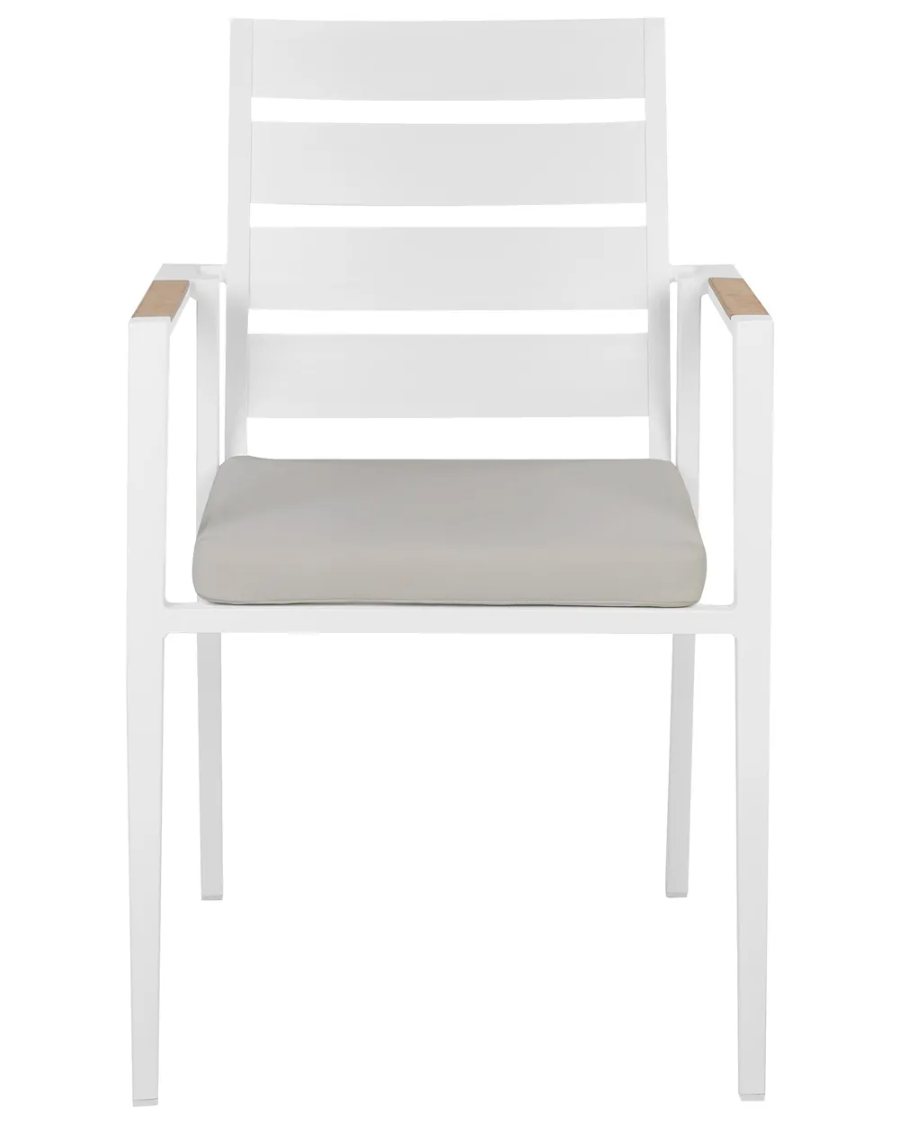 Set mit 6 Stühlen und Sitzkissen TAVIANO Metall Grau_922727