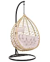 Hängesessel mit Gestell ARSITA Polyrattan Naturfarben