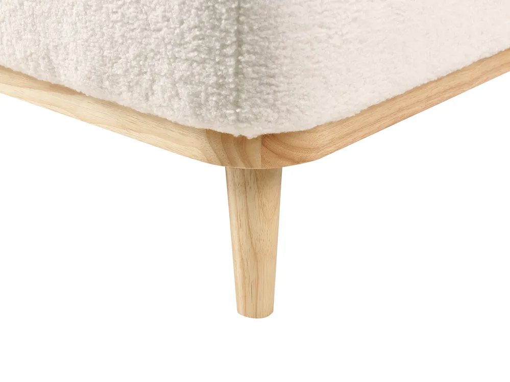 Ecksofa 3-Sitzer SIMOS Bouclé Weiß rechtsseitig_927967