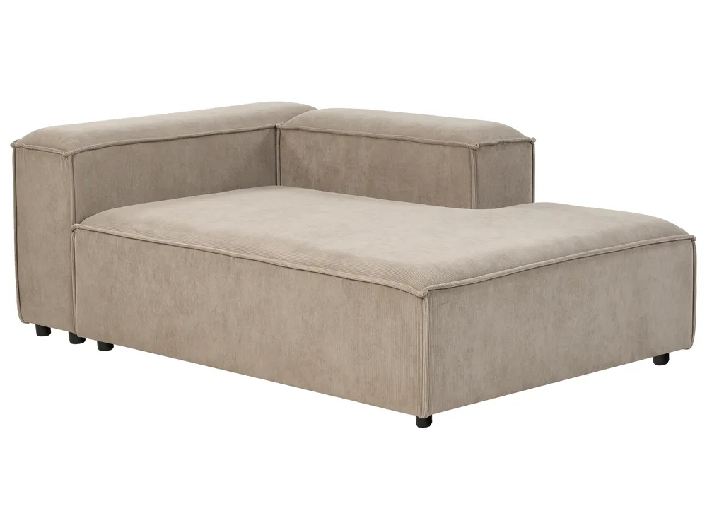 Linksseitige Chaiselongue ARDAL Cord Hellbraun_940640