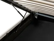 Bett mit Stauraum MASSOGNES Bouclé Cremeweiß 140 x 200 cm_1030358