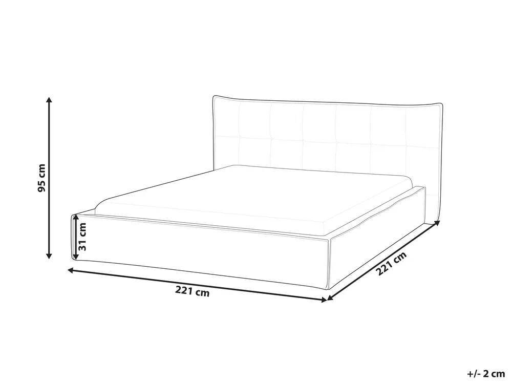 Wasserbett Kunstleinen LESTRE 180 x 200 cm Grün_962778