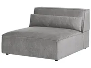 Modular Corner Sofa 4 Seater HELLNAR with Ottoman Fabric Grey Left Hand_912018