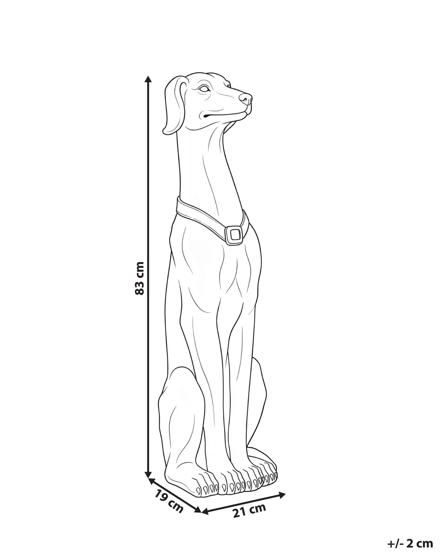 Garden Statue CHART Dog White_1150382