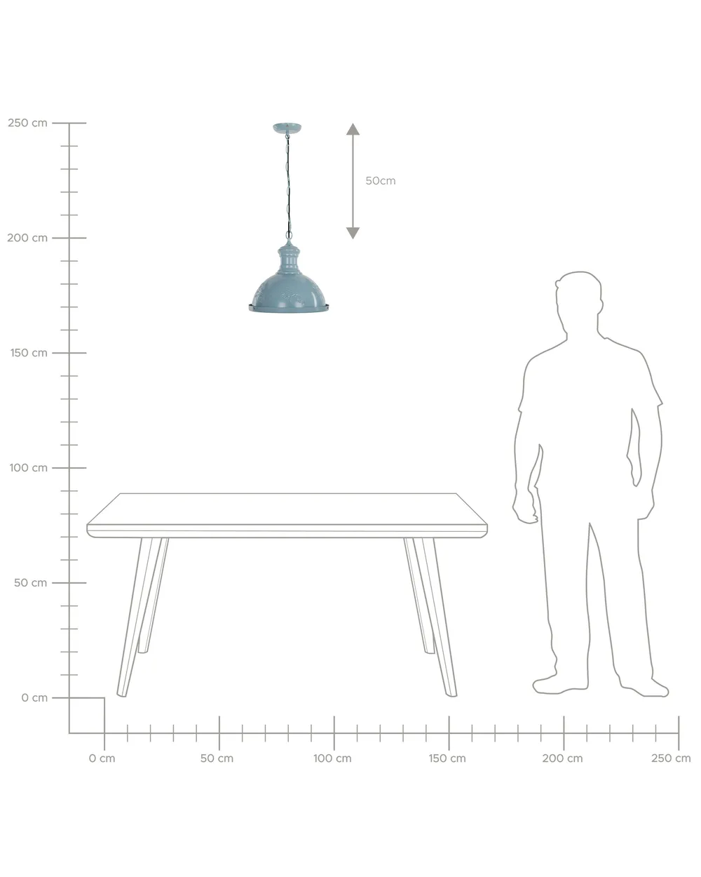 Pendant Lamp DIDESSA Metal Blue_721740