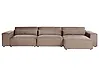 Modul Ecksofa 4-Sitzer HELLNAR Stoff Hellbraun linksseitig