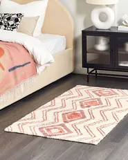 Teppich KASTAMONU Beige 80 x 150 cm Baumwolle_840516