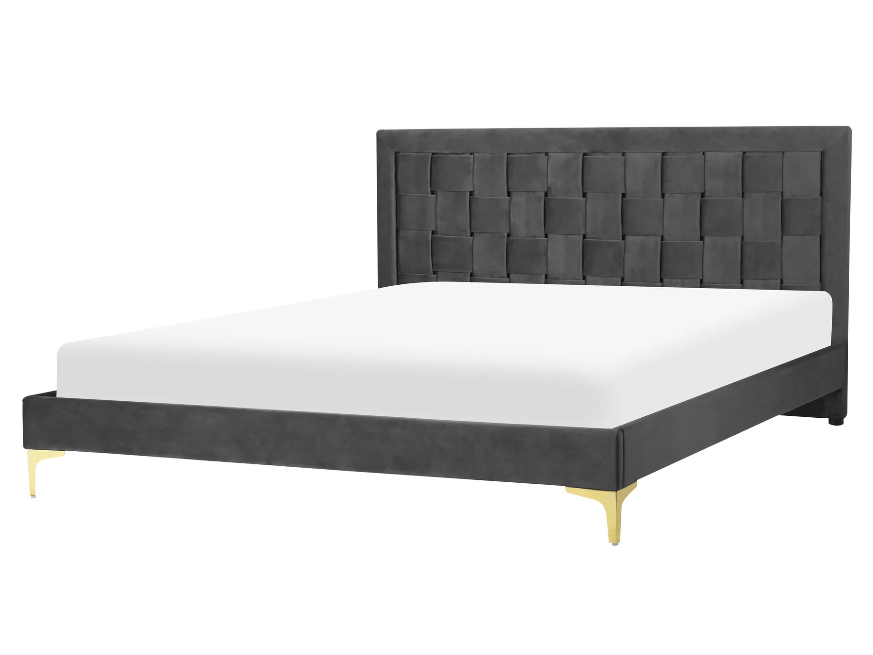 Krevet Samet LIMOUX 160 x 200 cm Crni_867221
