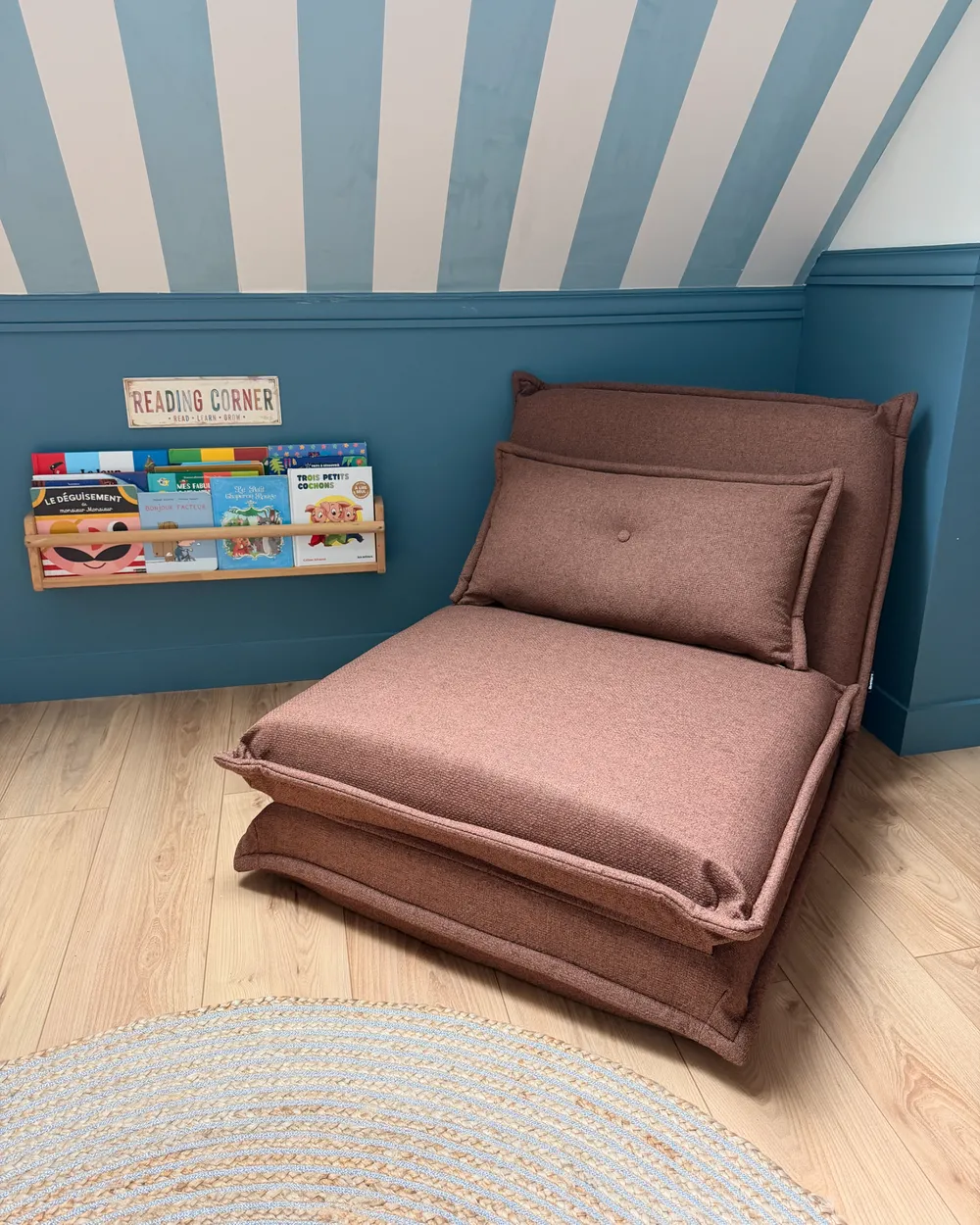 1-Sitzer Schlafsofa DELLEN Stoff Braun_1064457
