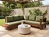Garten Ecksofa 5-Sitzer MARETTIMO zertifiziertes Akazienholz Grün linksseitig