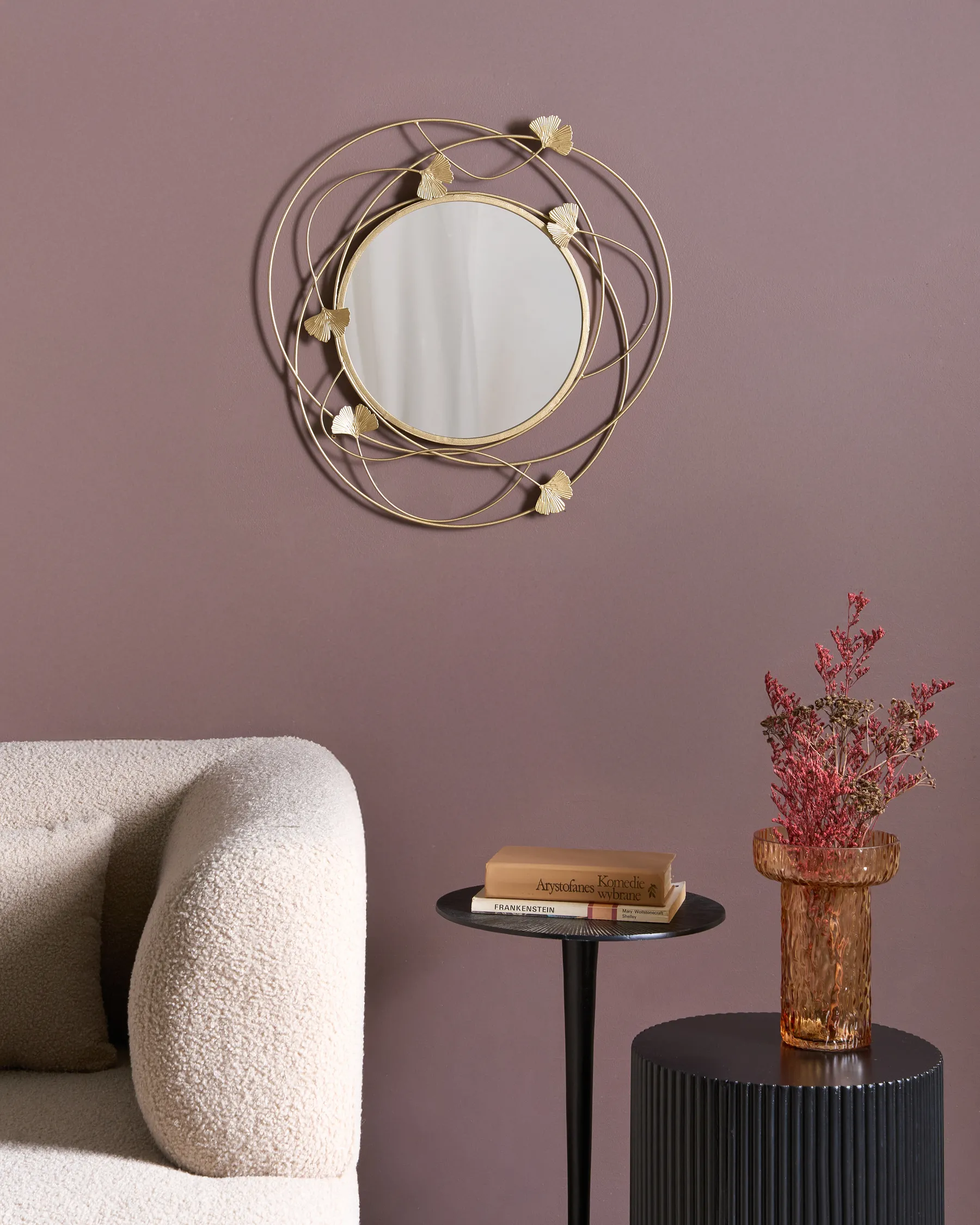 Wandspiegel ANGLET 46 cm 49 cm Metall Gold_904363