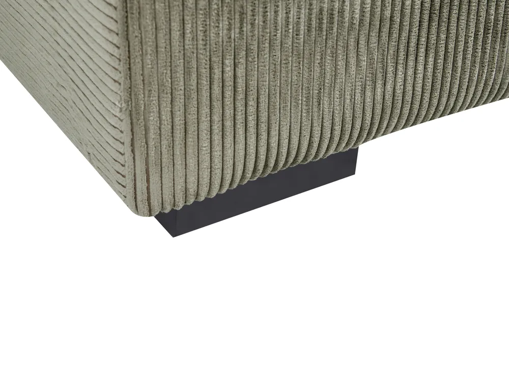 Corner Sofa 4 Seater LUNGO Corduroy Green Right Hand_962325
