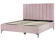 Bett mit Stauraum SEZANNE Samtstoff Rosa 180 x 200 cm_892484