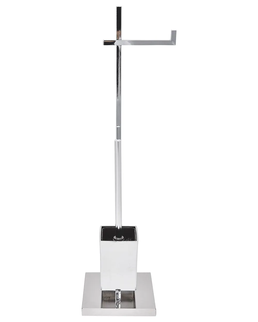 Toilettenpapierhalter mit Bürste ULAPES Metall Silber_787014