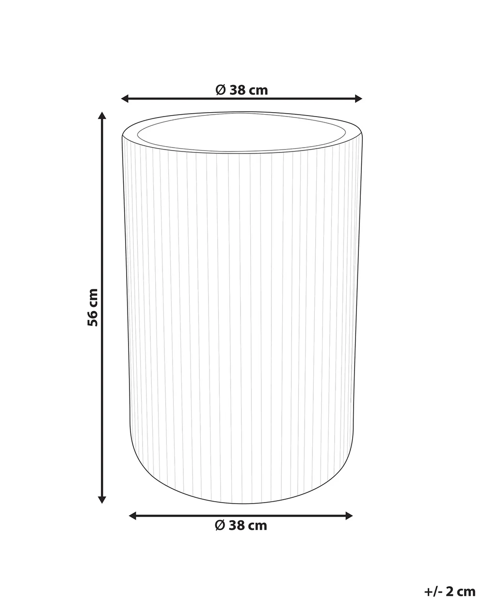 Blumenkübel EANTIO 37 cm Braun_1018103