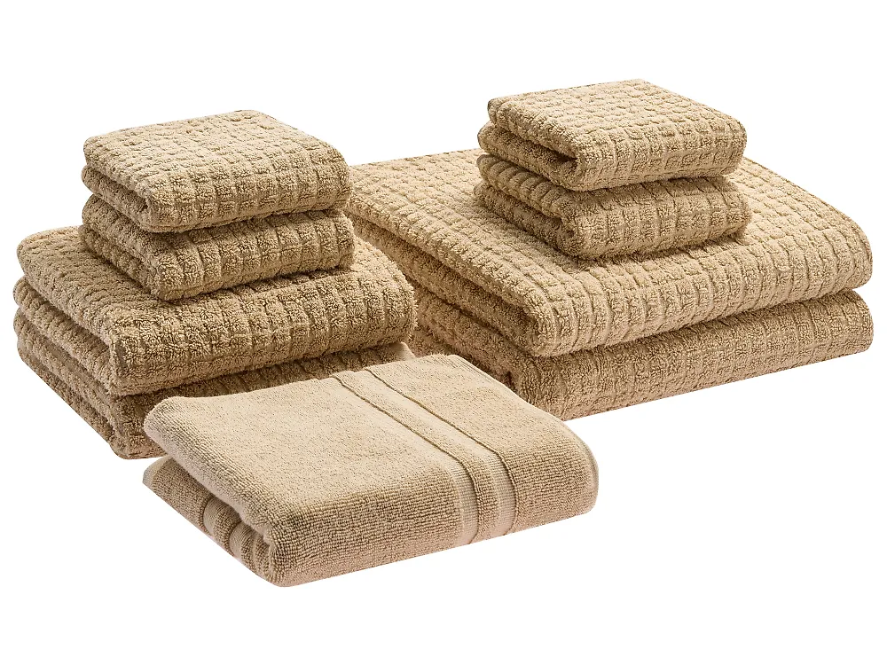Handtücher 9er Set ATAI Baumwolle Beige_1067799
