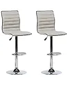 Set mit 2 Barstühlen LUCERNE drehbar Hellbeige