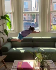 Sofa 3-Sitzer HOVDEN Stoff Grün_1113128