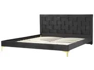 Bed Velvet LIMOUX 180 x 200 cm (EU Super King) Black_867231