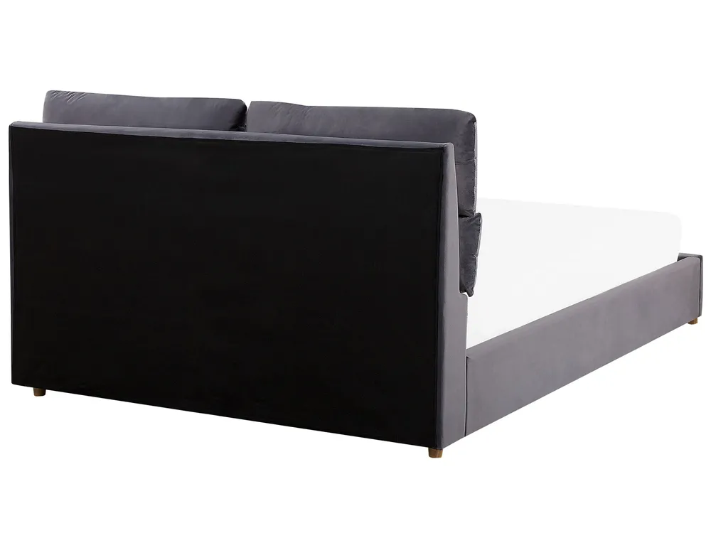 Ottoman Bed BATILLY Velvet Grey 180 x 200 cm (EU Super King)_763519