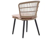 Gartenmöbel Set 6-Sitzer ALIANO inkl. Kissen Polyrattan Pastellrosa_851393