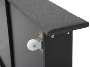 Postelja s predali MONTPELLIER Temno siva 160 x 200 cm LED_708643