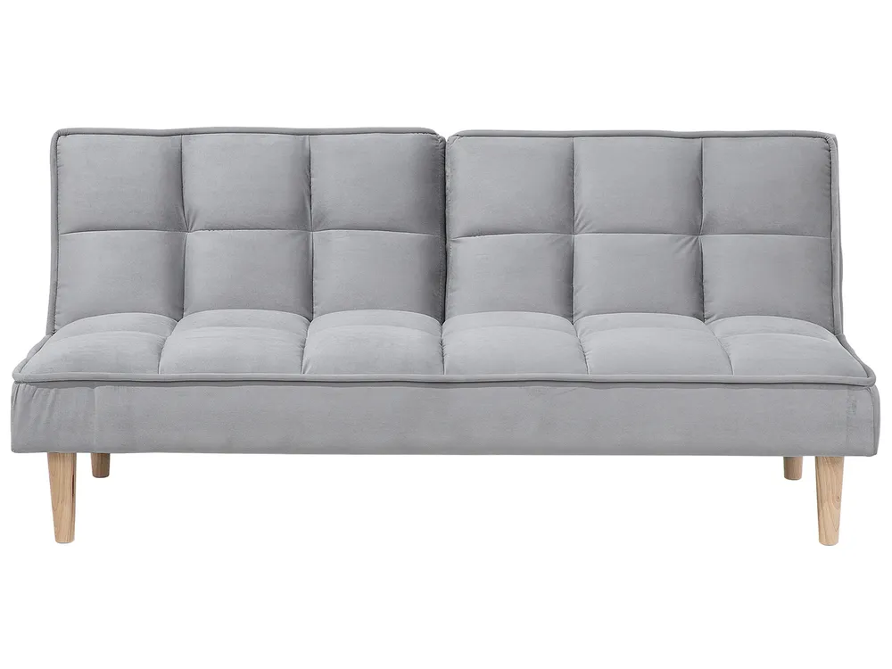 Schlafsofa 3-Sitzer SILJAN Stoff Hellgrau Grau