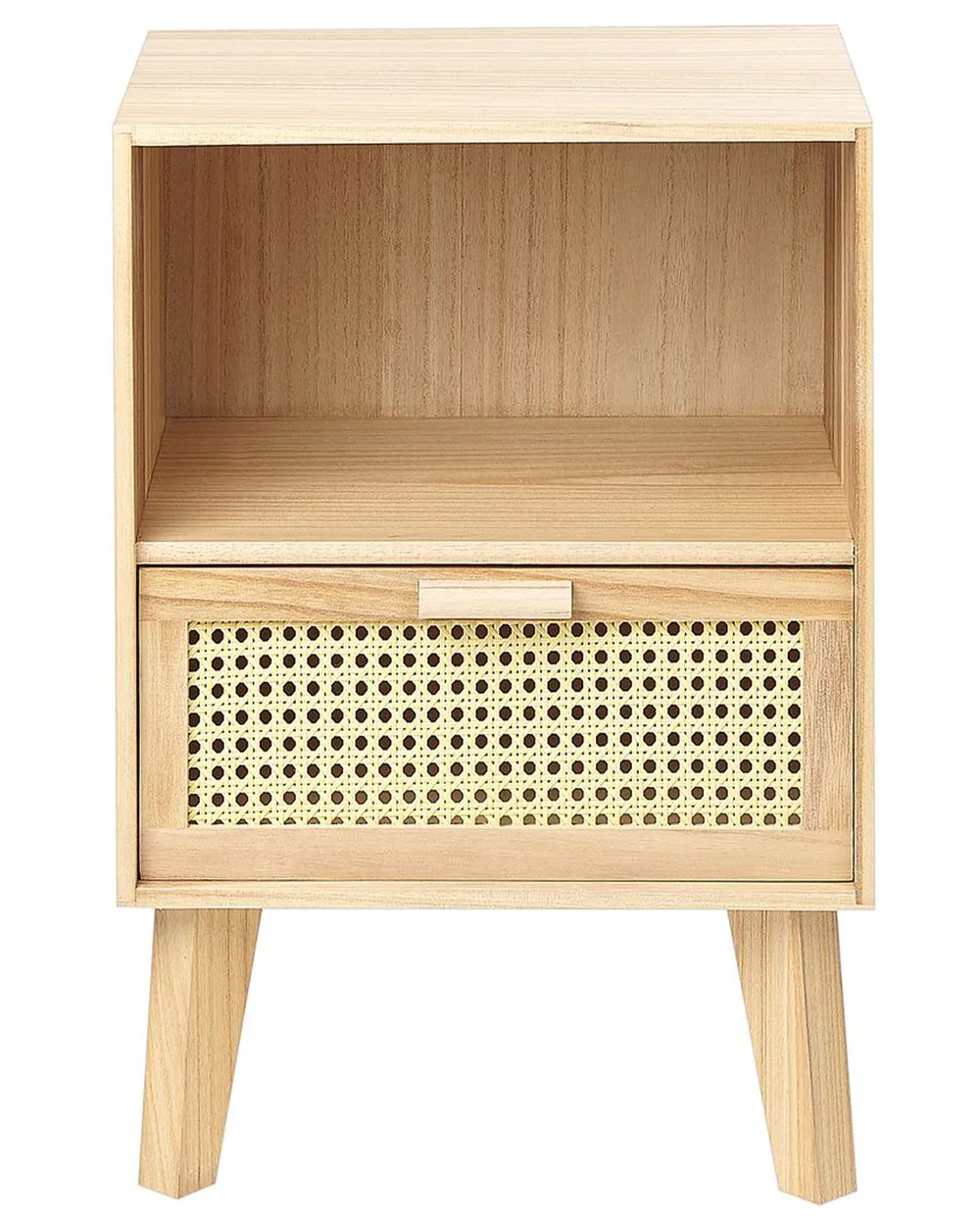 Nachttisch mit 1 Schublade SENEY Paulownia-Holz Hellbraun_845555