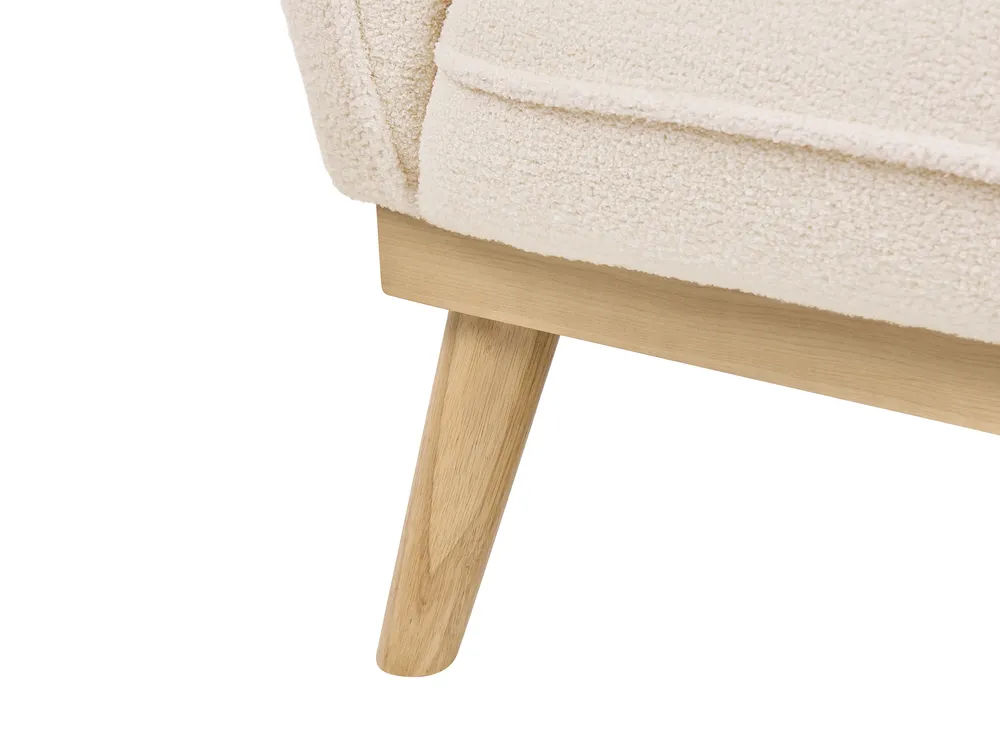 Sofa 3-Sitzer LJUNG Bouclé Hellbeige_1076605