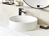 Aufsatzwaschbecken TEBAR ⌀ 40 cm Keramik Cremeweiß