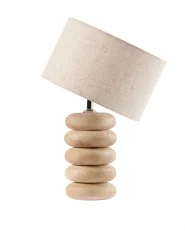 Tischlampe BETWA Mango Holz Hellbraun_985937