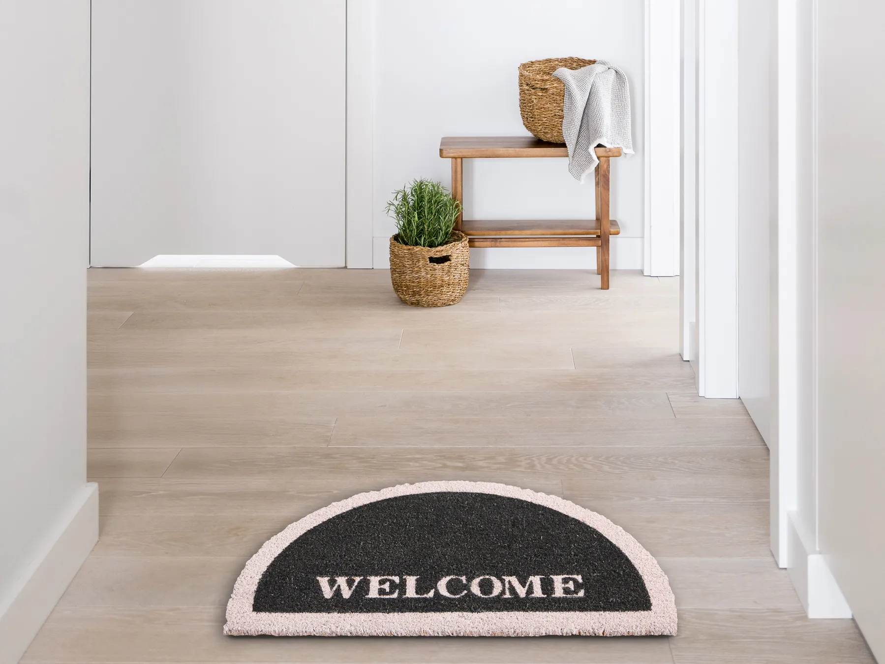 Doormat BUHI Black 45 x 75 cm Text Coir_1012798