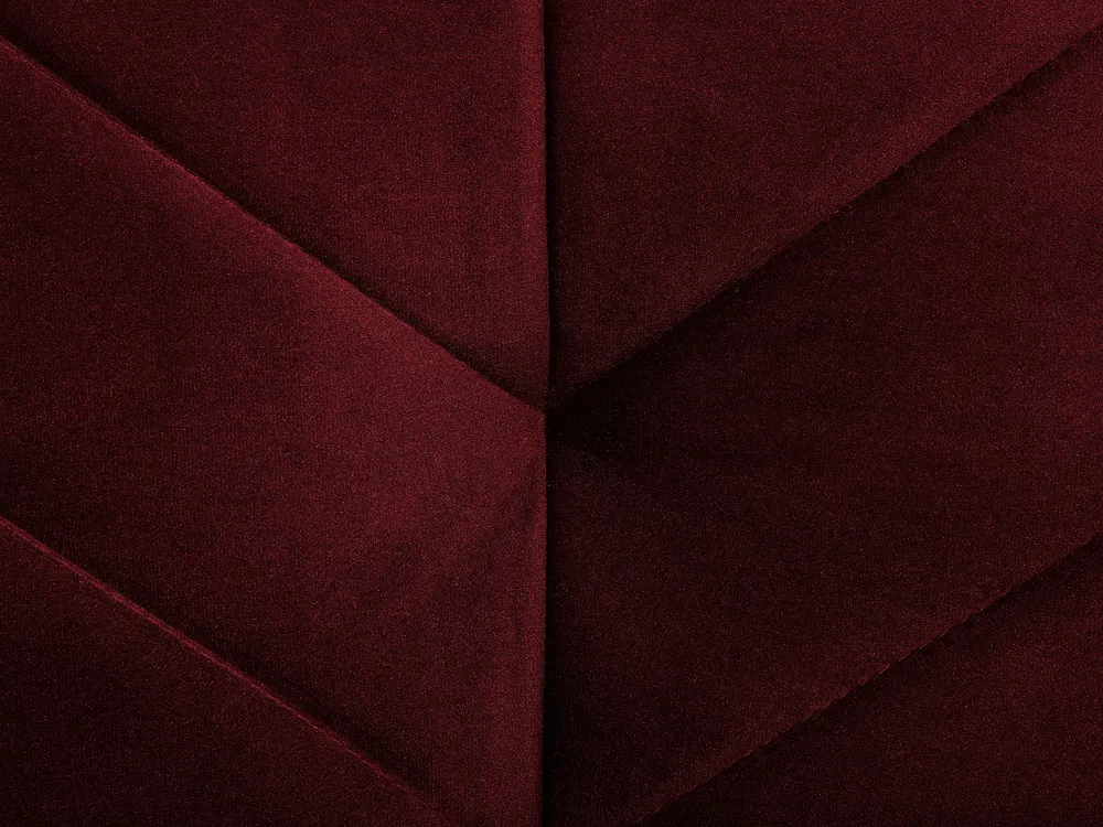Schlafsofa 3-Sitzer SENJA Samtstoff Dunkelrot_707358