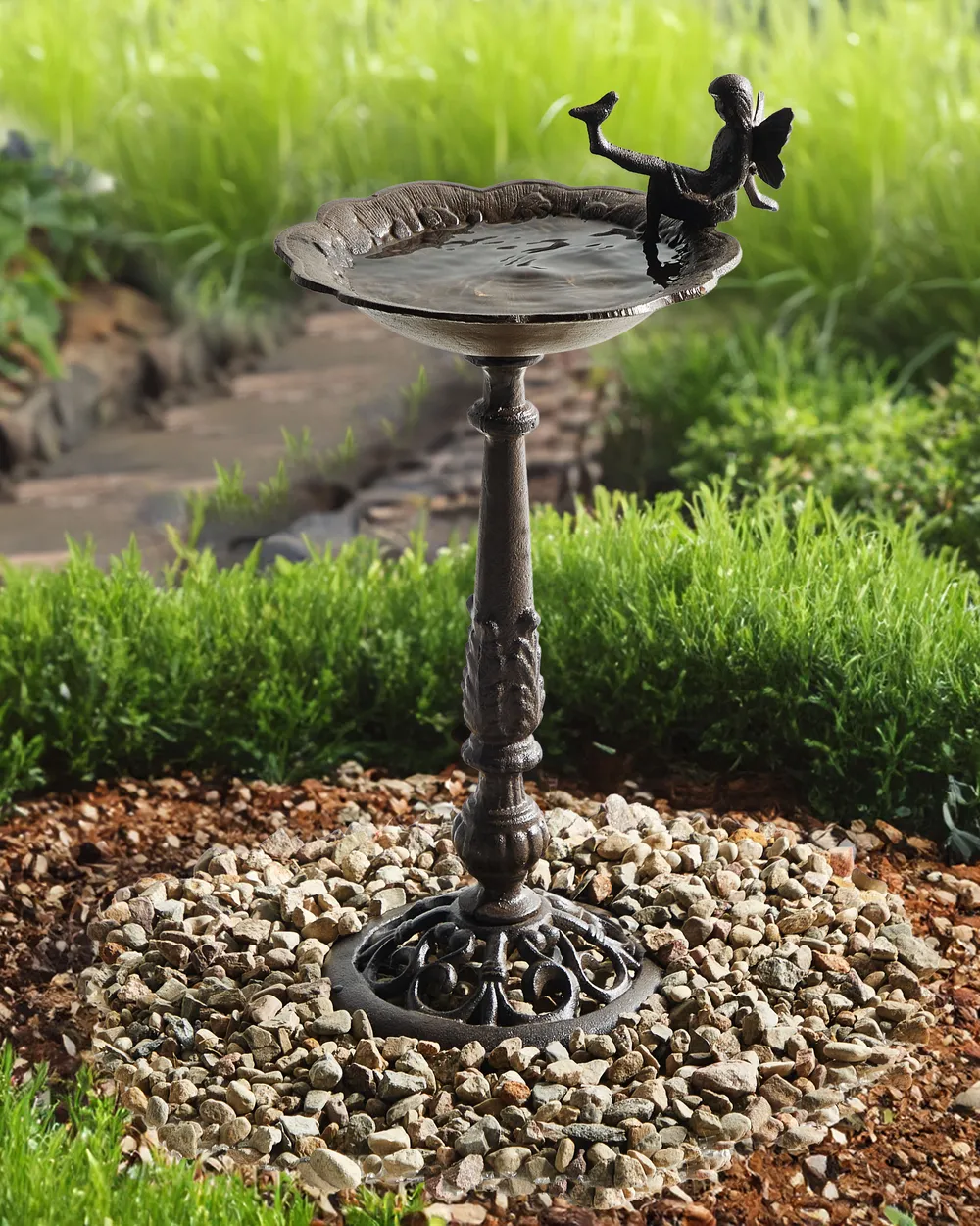 Vogelbrunnen LARK Braun
