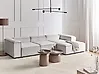Modul Ecksofa 4-Sitzer ARDAL Cord Cremeweiß linksseitig