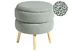 Hocker mit Stauraum OKATON Bouclé Grün