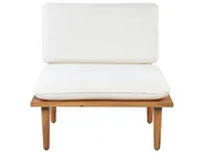 Lounge Set mit Tisch 2-Sitzer FRASCATI modular zertifiziertes Akazienholz Cremeweiß_919551