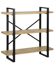 Regal mit 3 Ebenen TIMBER 111 cm Hellbraun_758112