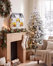Christmas Decoration LED FEMUND 40 cm Advent Calendar White_1145722
