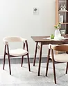 Esszimmerstuhl 2er Set DAY Bouclé Dunkelbraun / Beige