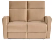 Sofa Set manuell verstellbar 3-Sitzer VERDAL Samtstoff Hellbraun_1081282