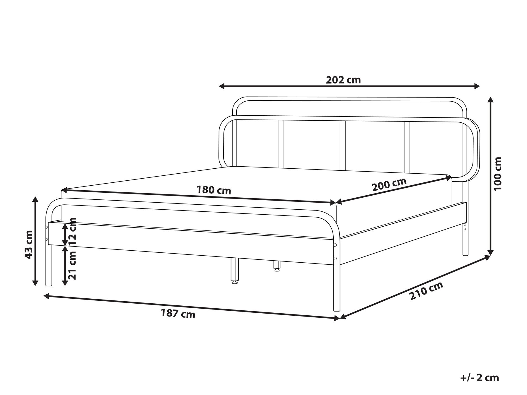 Bett mit Lattenrost Rattan BOUSSICOURT 180 x 200 cm Dunkelbraun_907986