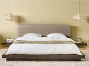Bett mit Lattenrost Bouclé ZEN 180 x 200 cm Dunkle Esche_1080052