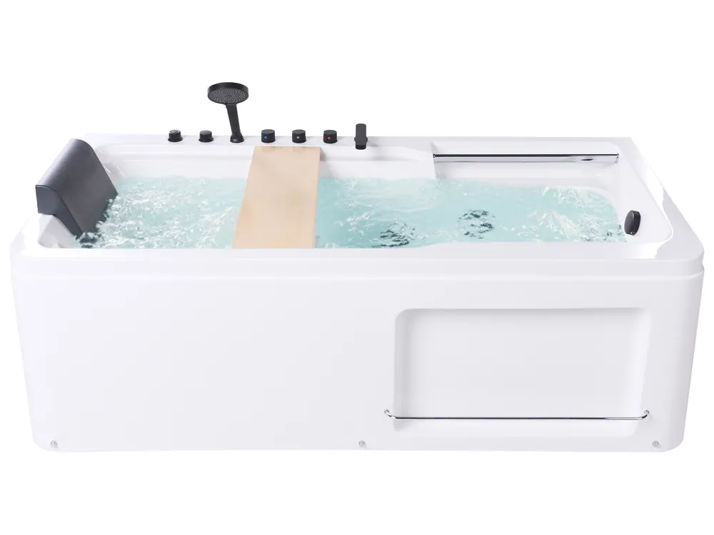 Whirlwanne Eckmodell CAMALU 180 x 86 cm Weiß