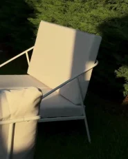 Lounge Set mit Tisch 4-Sitzer USTICA Metall Weiß_1154776