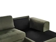 Corner Sofa 4 Seater KIRUNA Velvet Dark Green Left Hand_958075