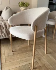 Set of 2 Dining Chairs ZANE Fabric Light Beige_1188053