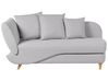 Linksseitige Chaiselongue MERI mit Stauraum Kunstleinen Hellgrau