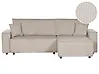 Eckschlafsofa ABACKA Cord Beige linksseitig